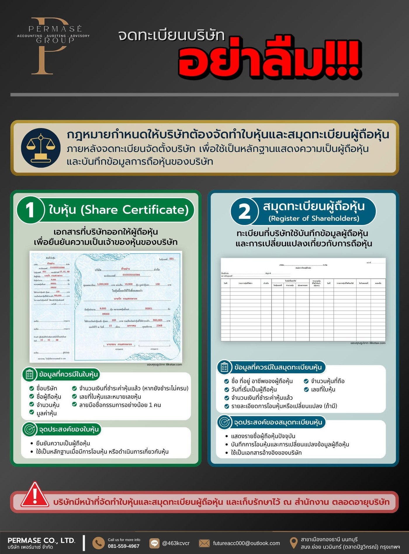 จดทะเบียนบริษัทแล้ว อย่าลืม! 2 เอกสารสำคัญที่กฎหมายกำหนดให้ต้องมี